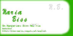 maria biss business card